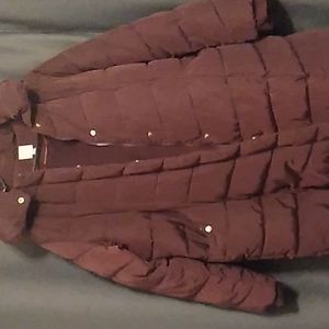 Burgundy dress barn 3x puffy winter coat